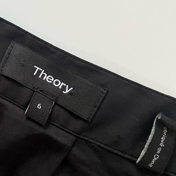 Theory Cotton Poplin Off Shoulder Black Dress - Picture 5 of 14